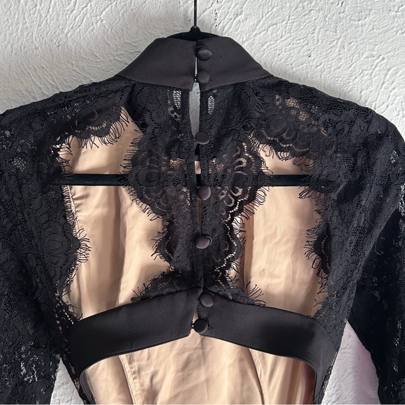 House of CB London Tahne Black Lace Backless Midi Dress XS - Picture 6 of 9